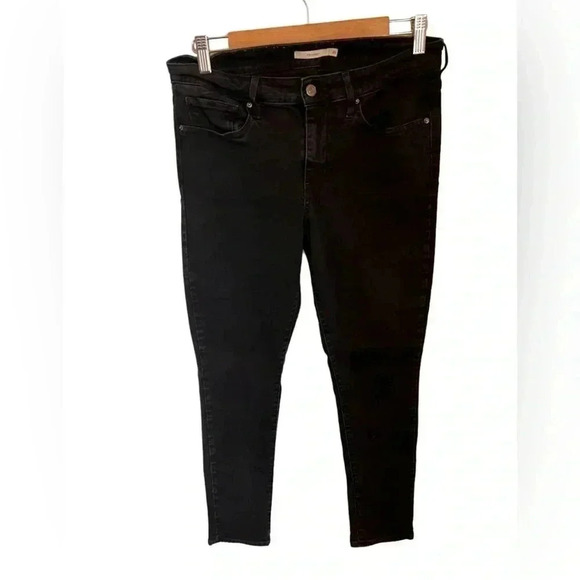 Women’s Black LEVI’S 711 Mid Rise Skinny Jeans Sz 31 (10) - Picture 2 of 4
